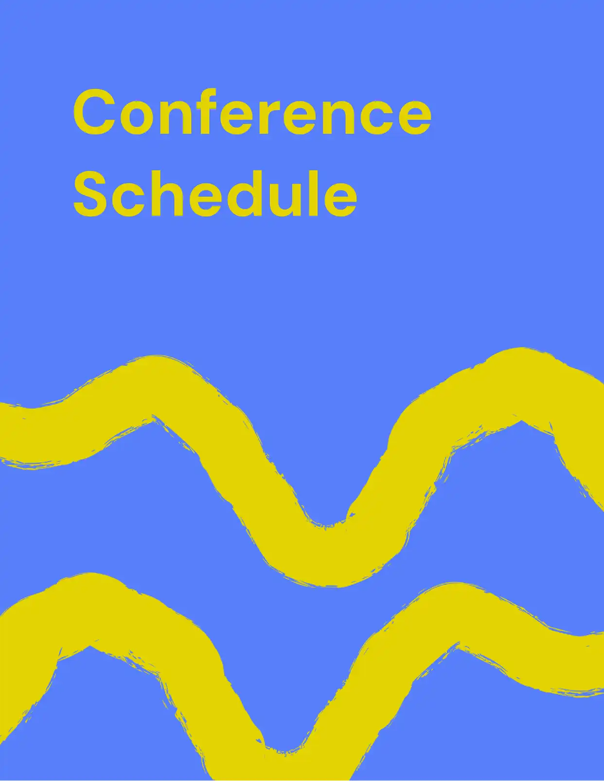 Conference Schedule Schedule Template