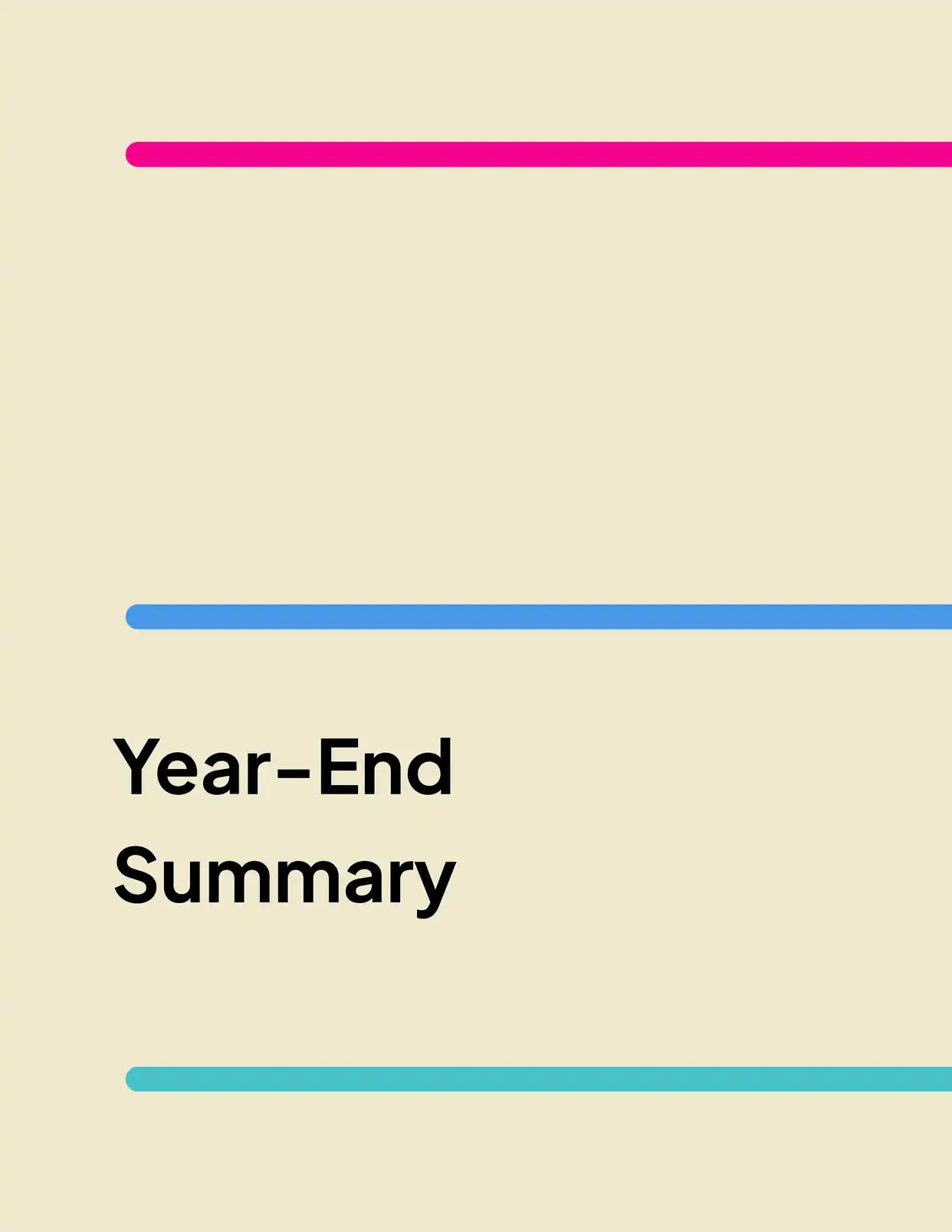 Year-End Summary Summaries Template