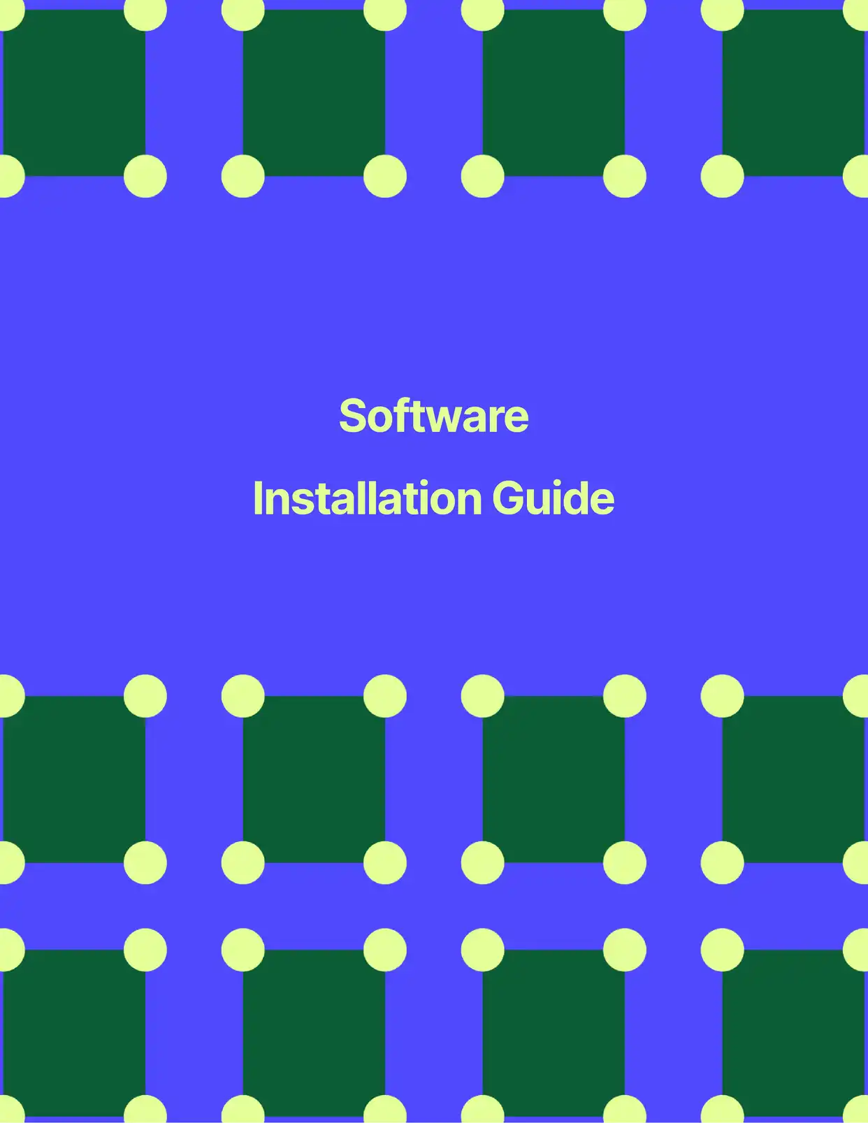 Software Installation Guide Instructions Template