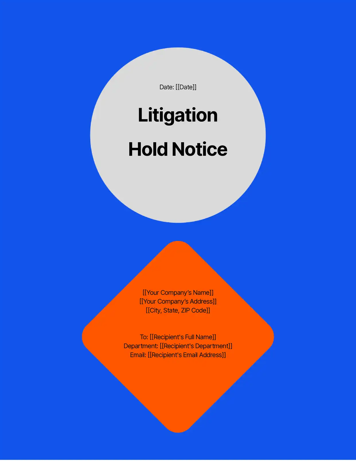 Litigation Hold Notice Legal Template
