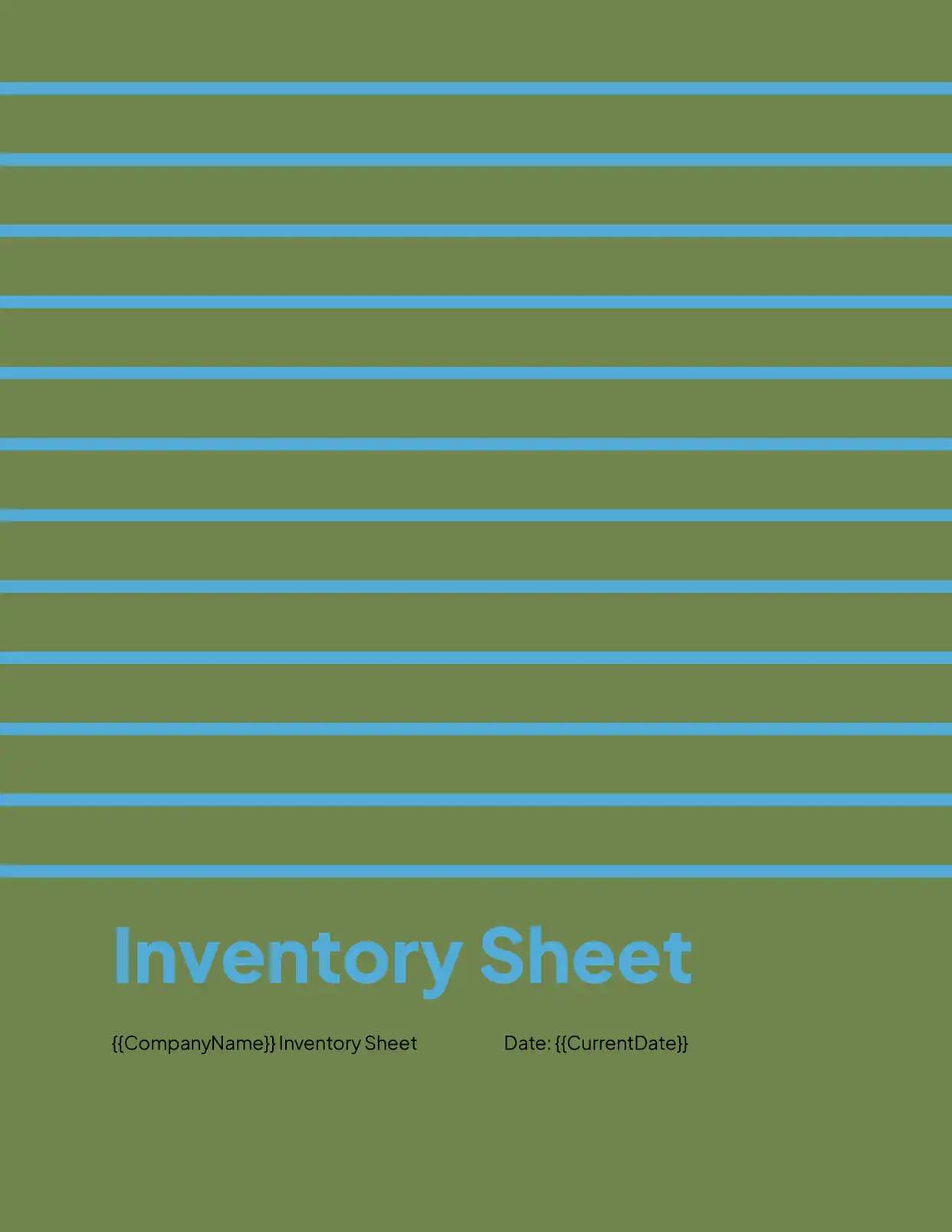 Inventory Sheet Sheets Template