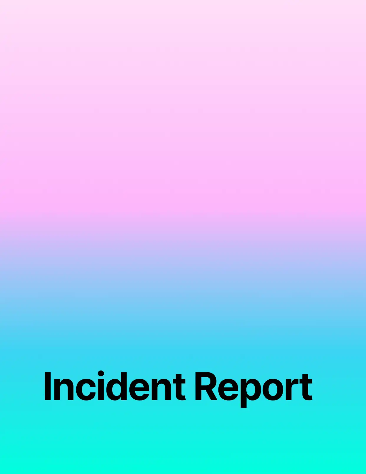 Incident Log Logs Template