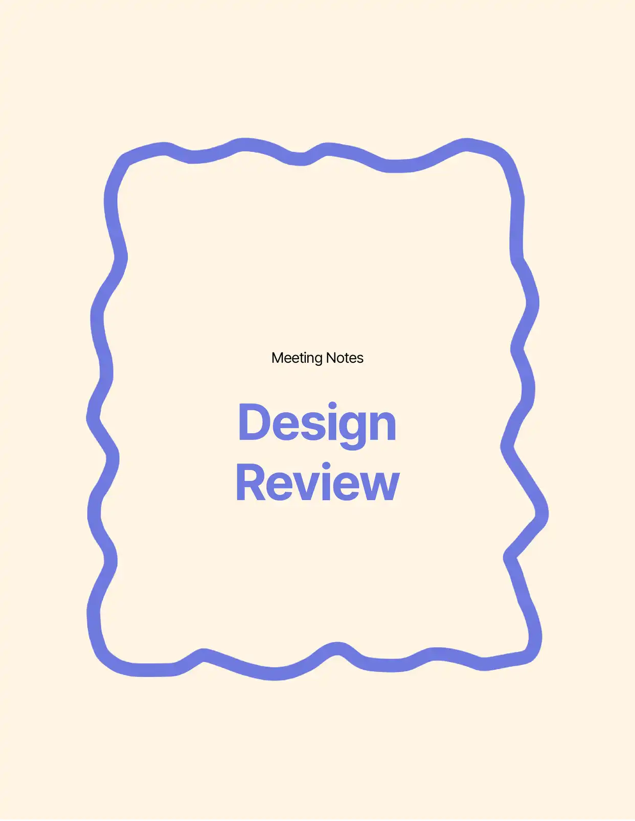 Design Review Meeting Notes Meeting Notes Template