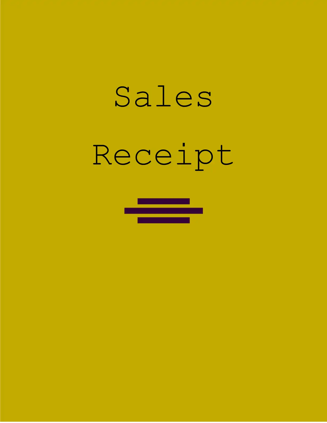 Sales Receipt Receipts Template