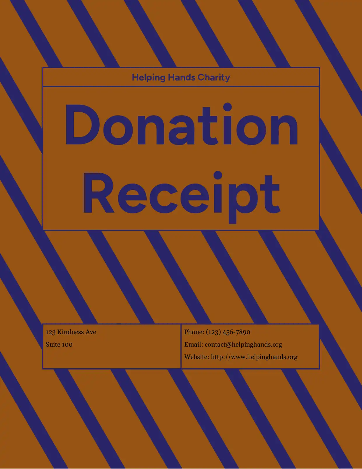 Donation Receipt Receipts Template