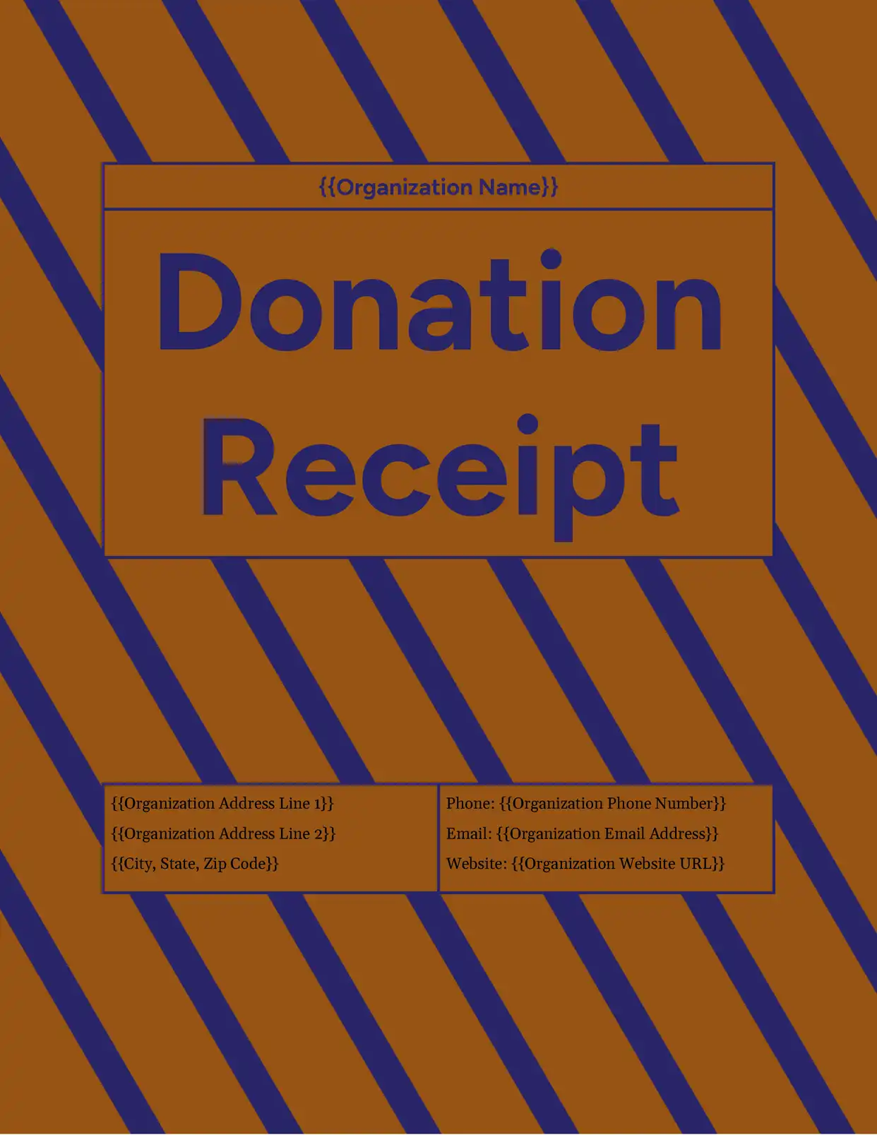 Donation Receipt Receipts Template