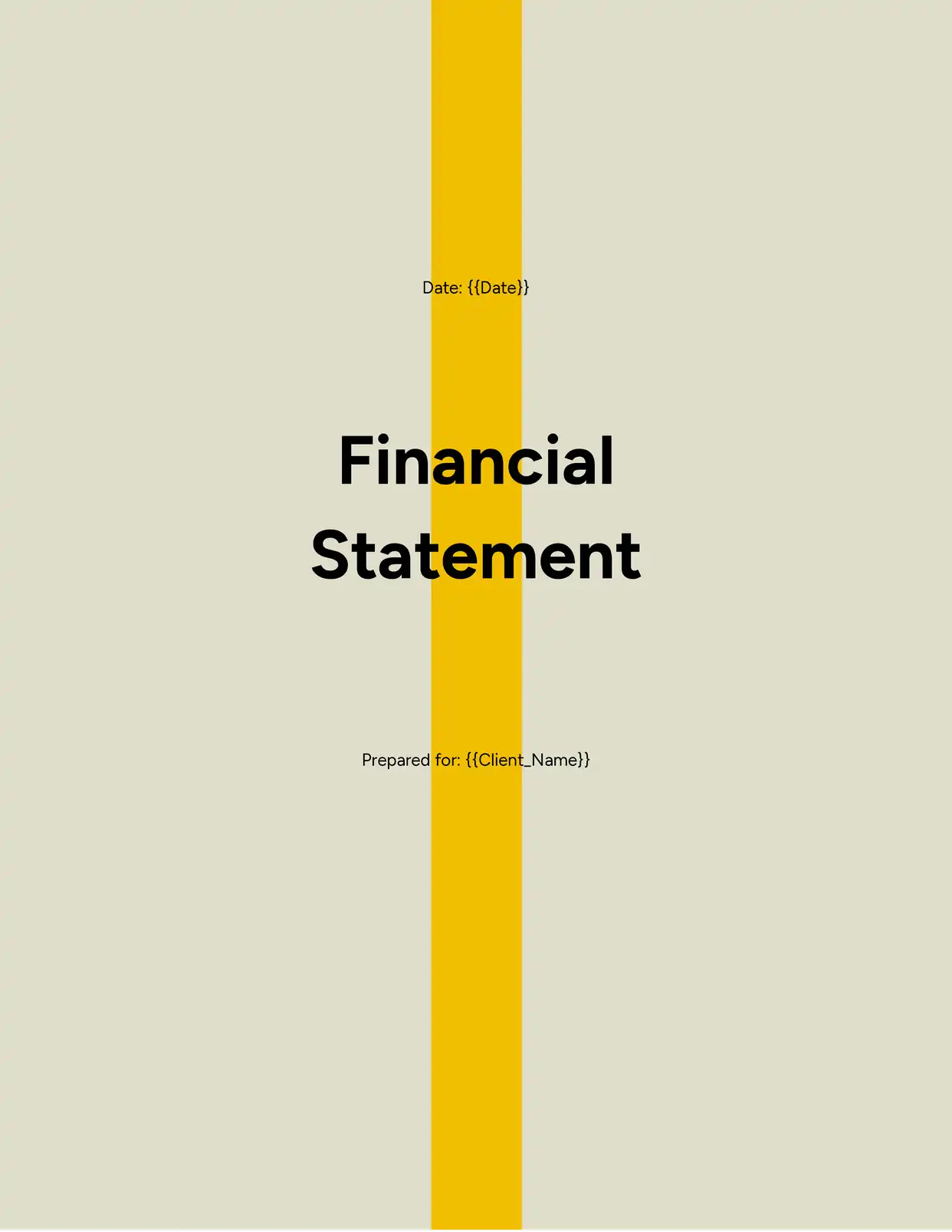Financial Statement Statements Template