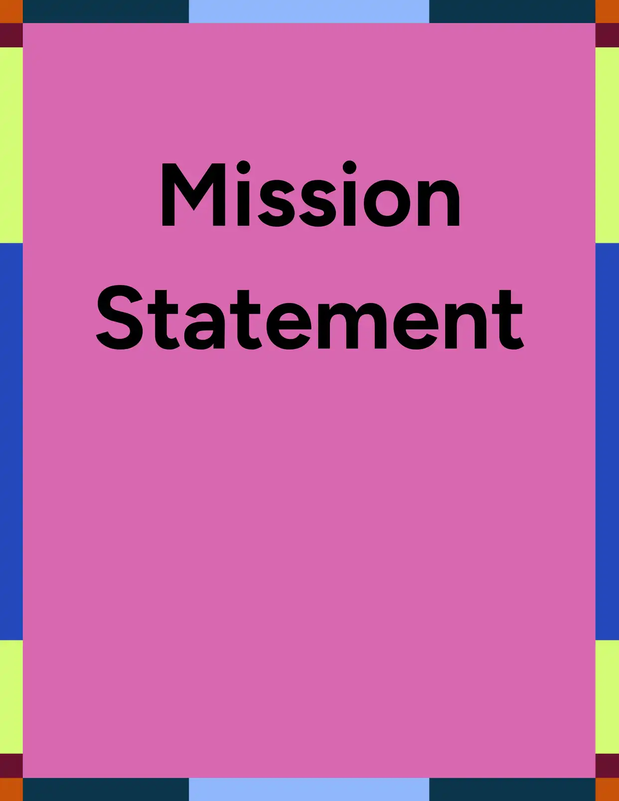 Mission Statement Statements Template