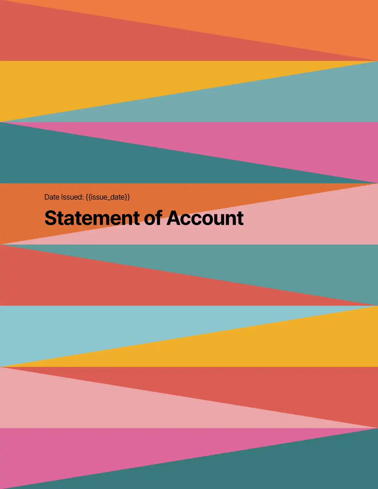 Statement of Account Statements Template