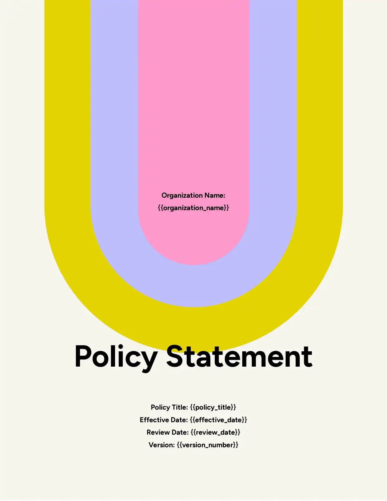 Policy Statement Statements Template