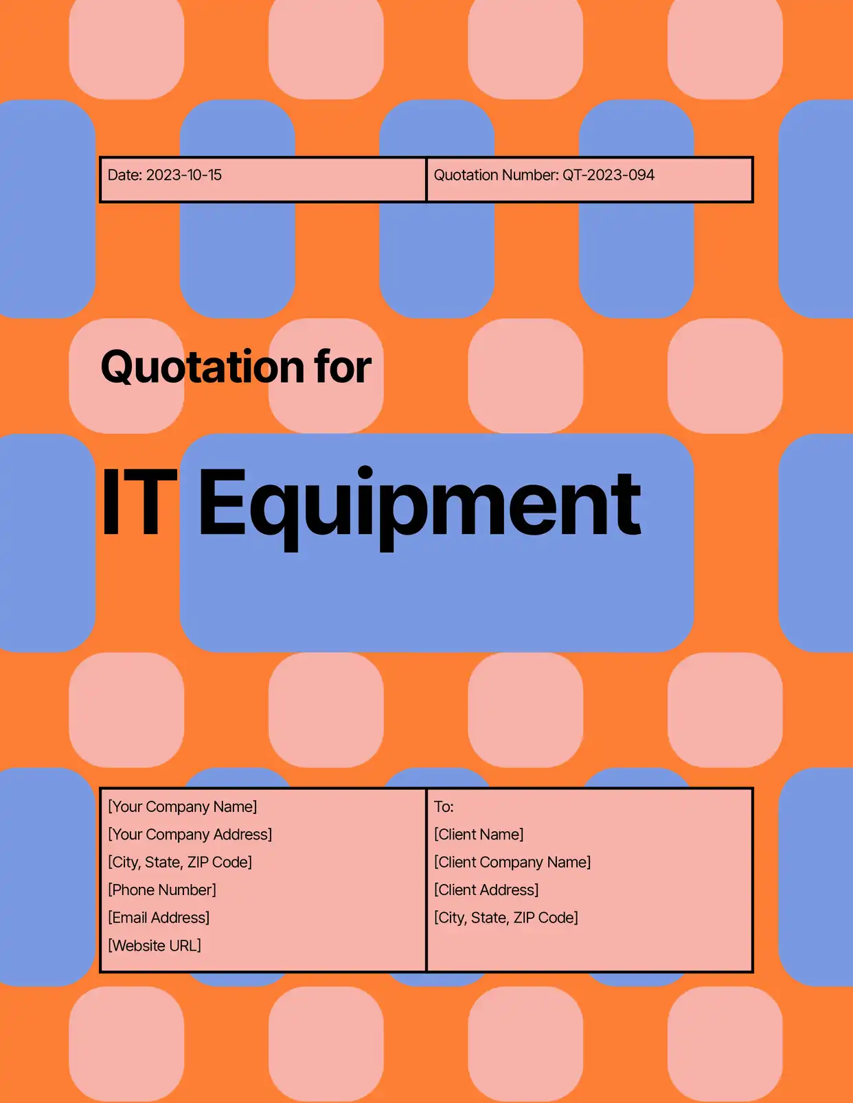 Quotation for IT Equipment Quotations Template