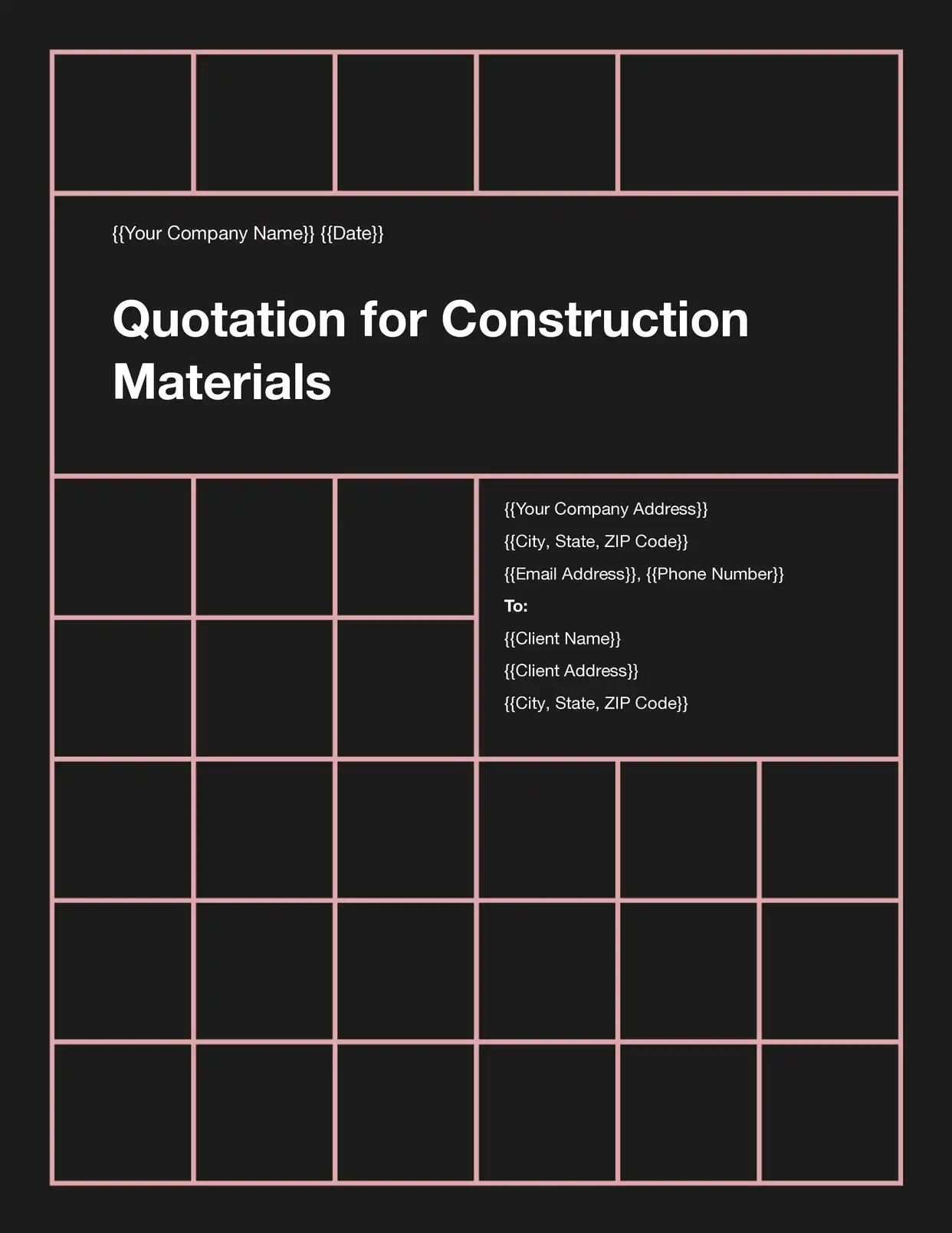 Quotation for Construction Materials Quotations Template