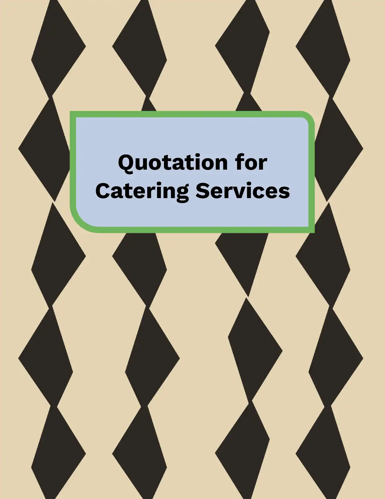 Quotation for Catering Services Quotations Template