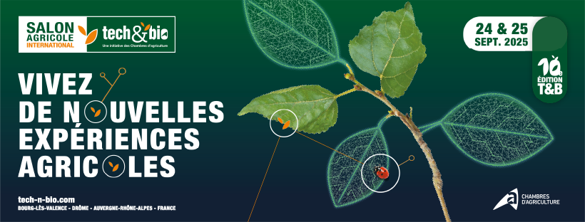 Affiche officielle du Salon Tech & Bio 2025 à Bourg-lès-Valence