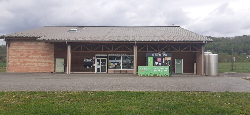Kiosque automatique Espace Drive à la fromagerie de Poncin
