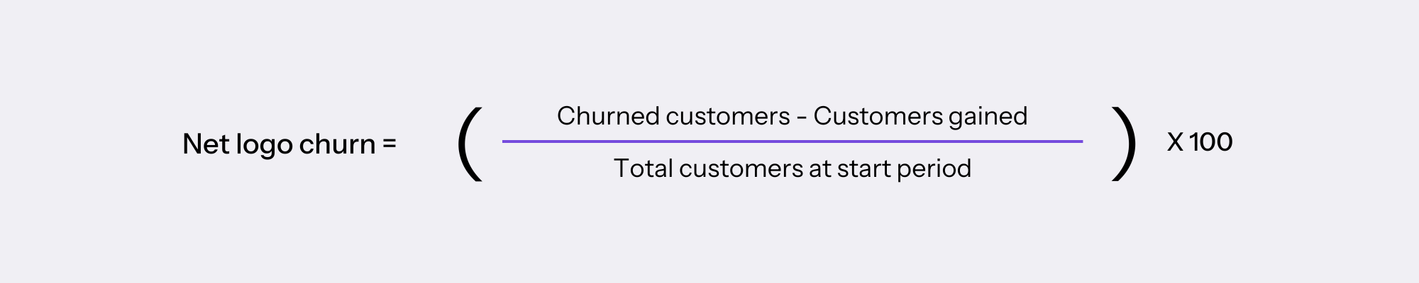 customer churn formula