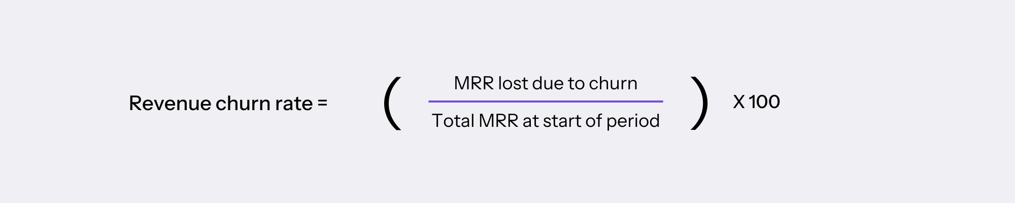 revenue churn rate formula