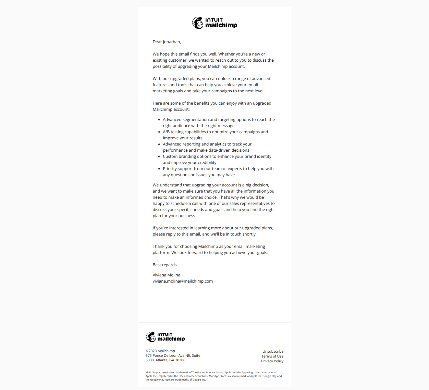 from MailChimp