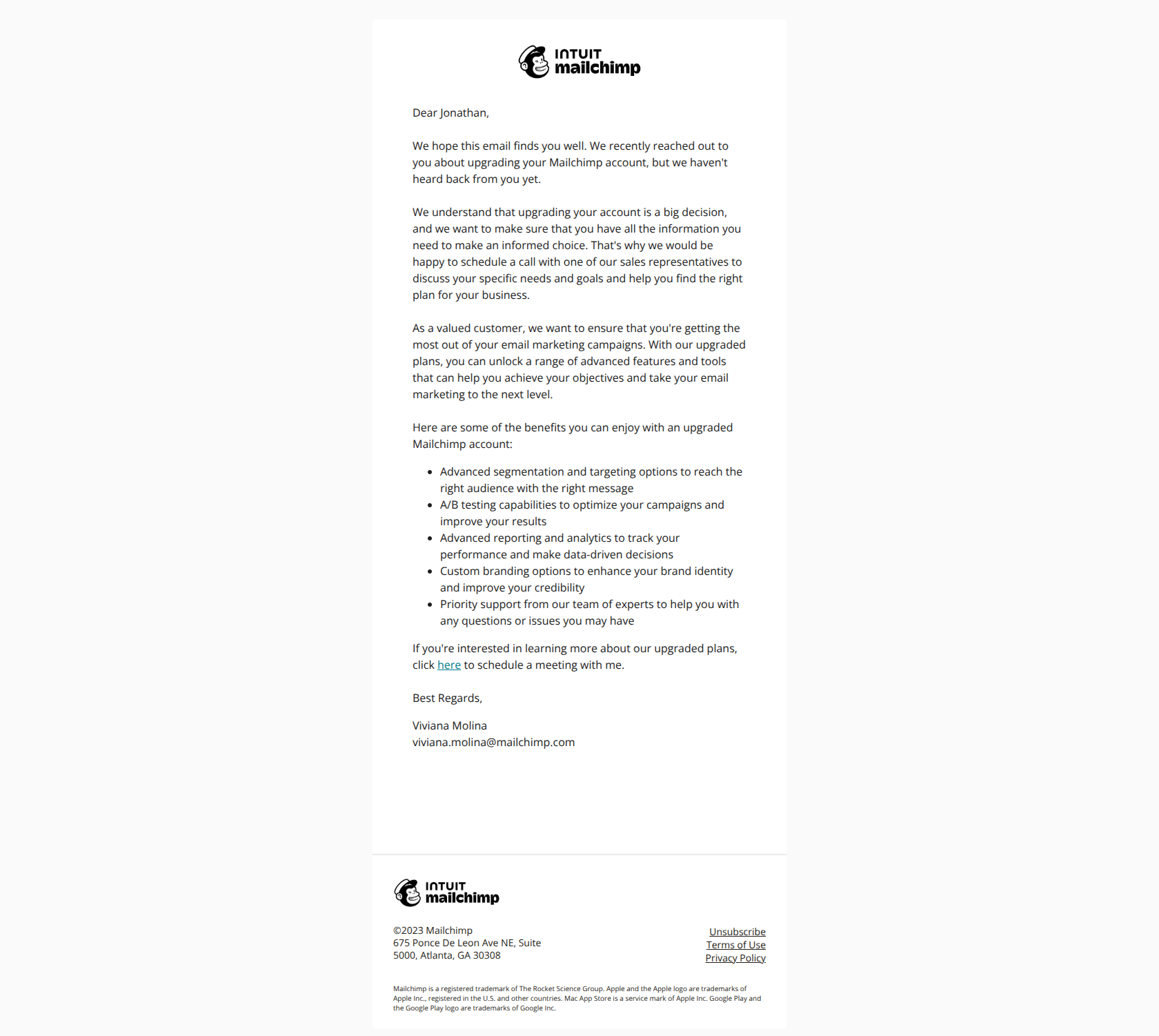 from MailChimp