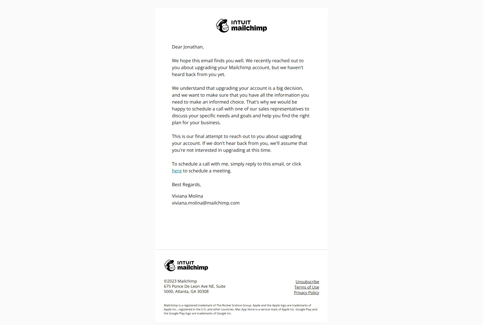 from MailChimp