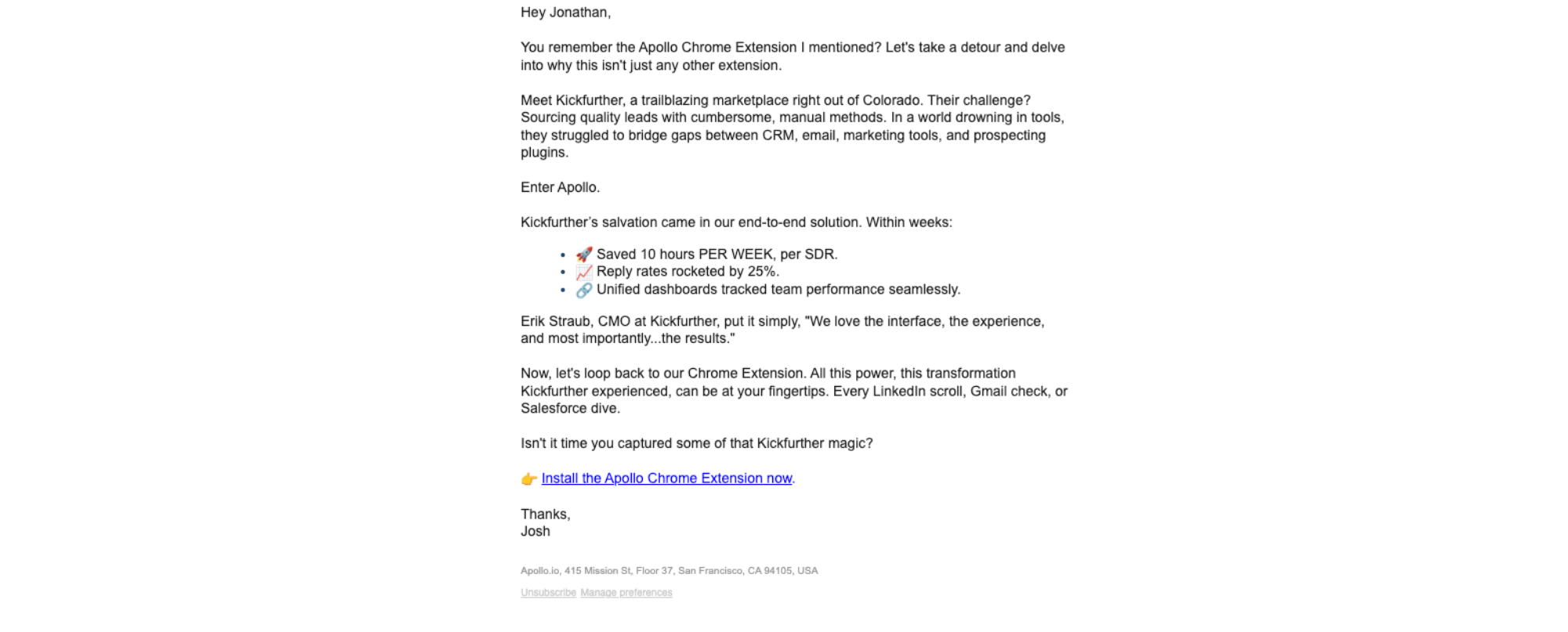 Download Chrome Extension email example from Apollo