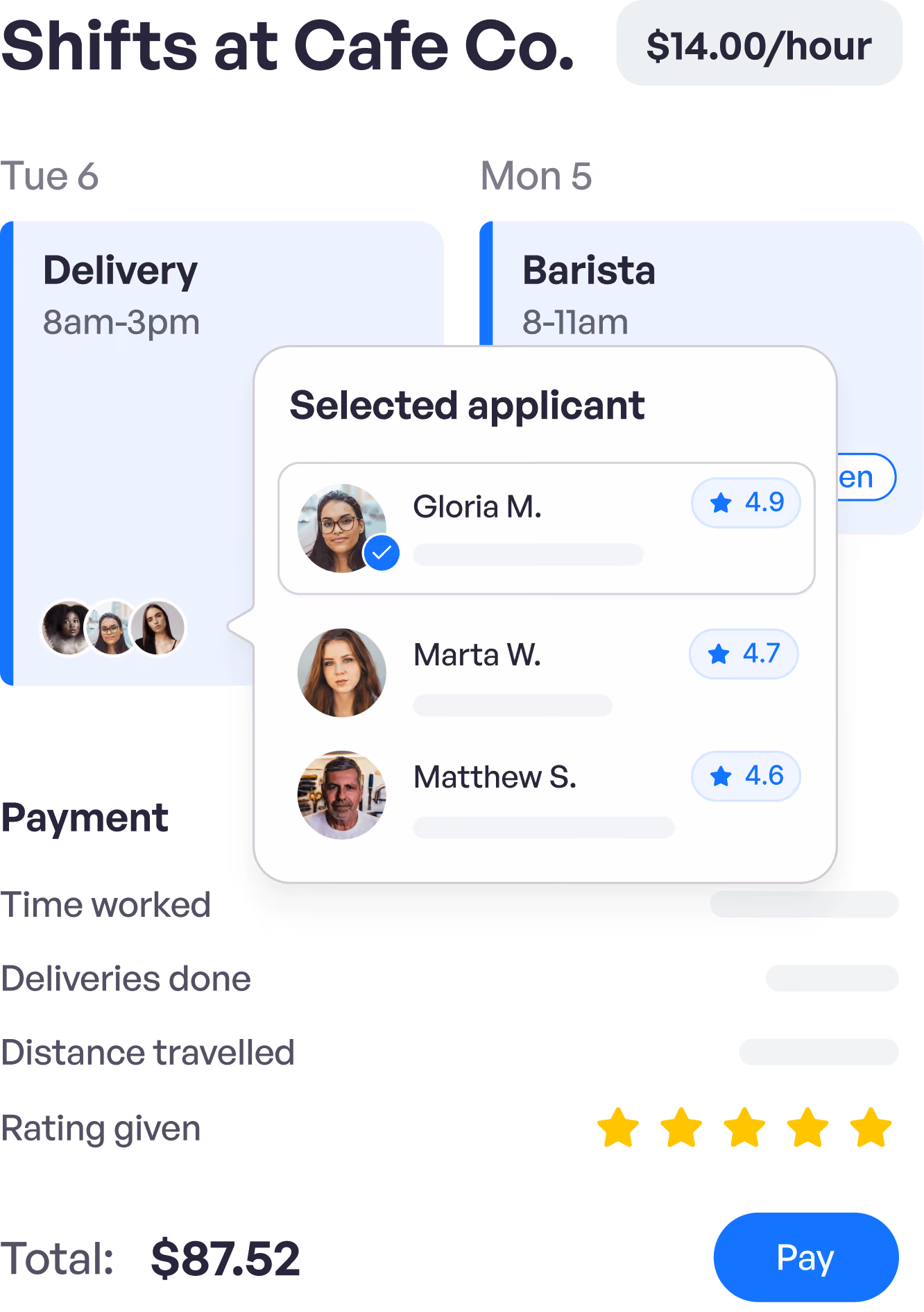 Gigable for business dashboard 