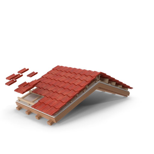 3D-isualisierung eines Dachaufbaus