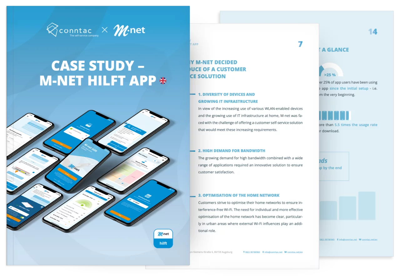 Aufgefächerte Case Study - Die M-net hilft App