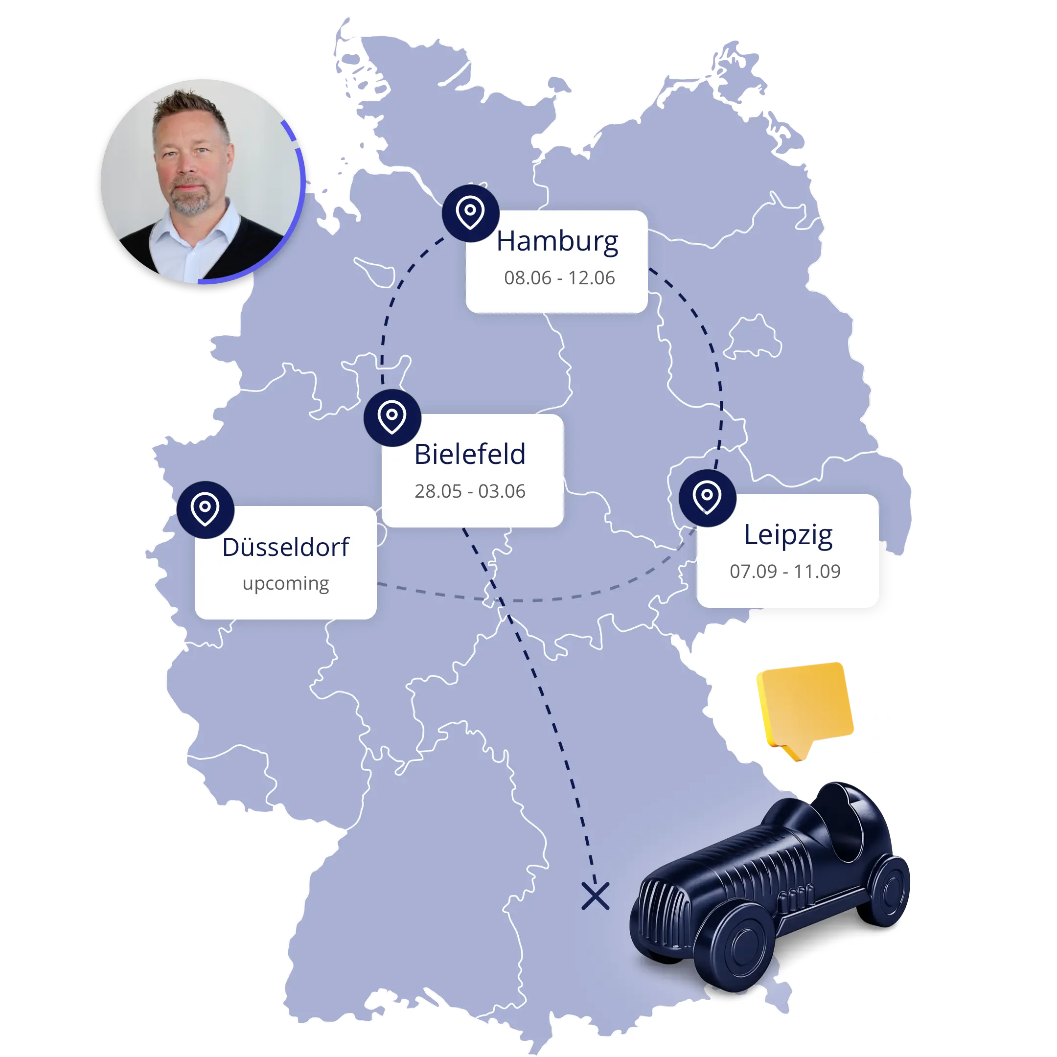 Frau tippt Informationen in ihr Smartphone