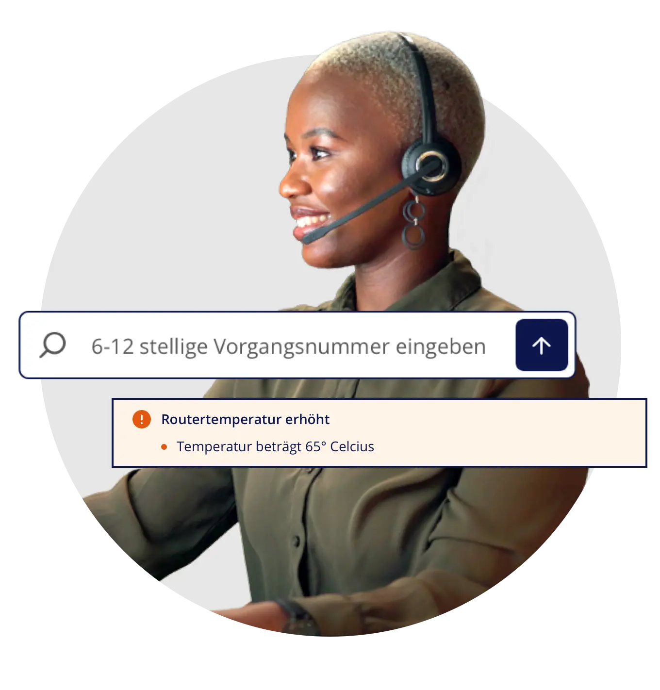 Techniker mit Smartphone