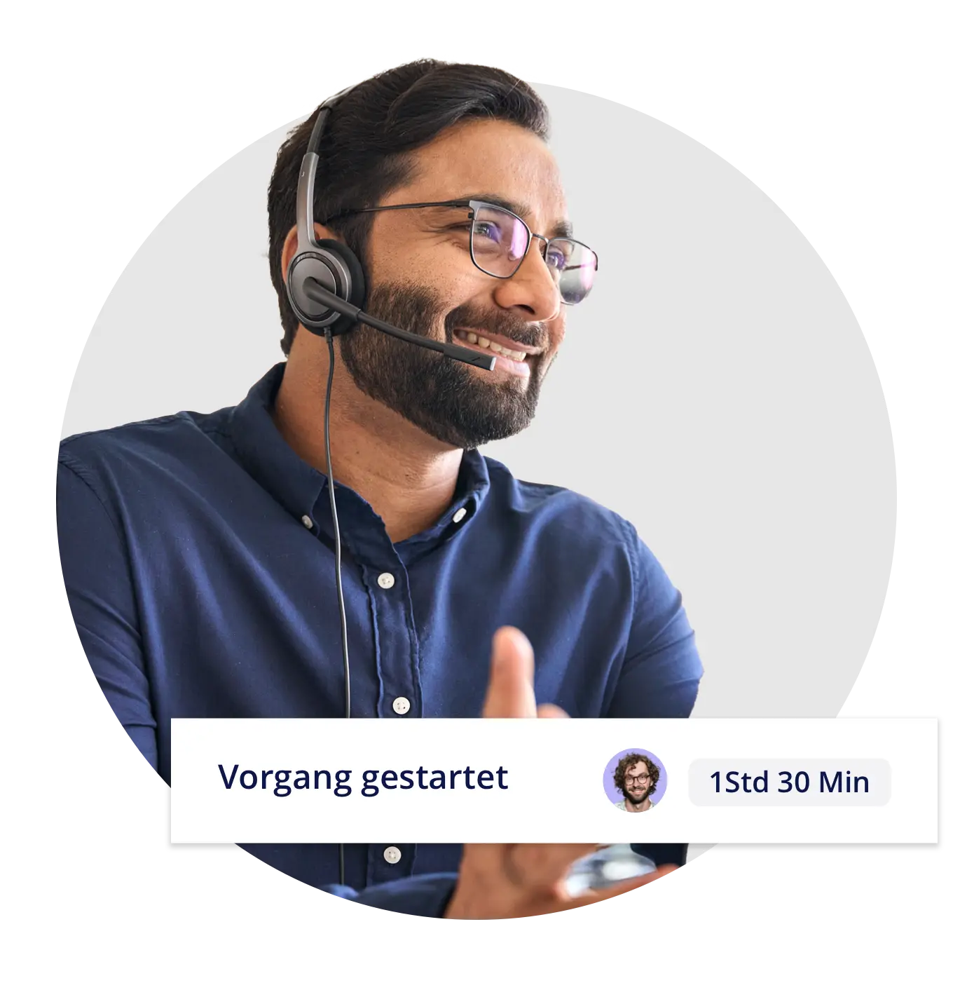 Agent mit Headset