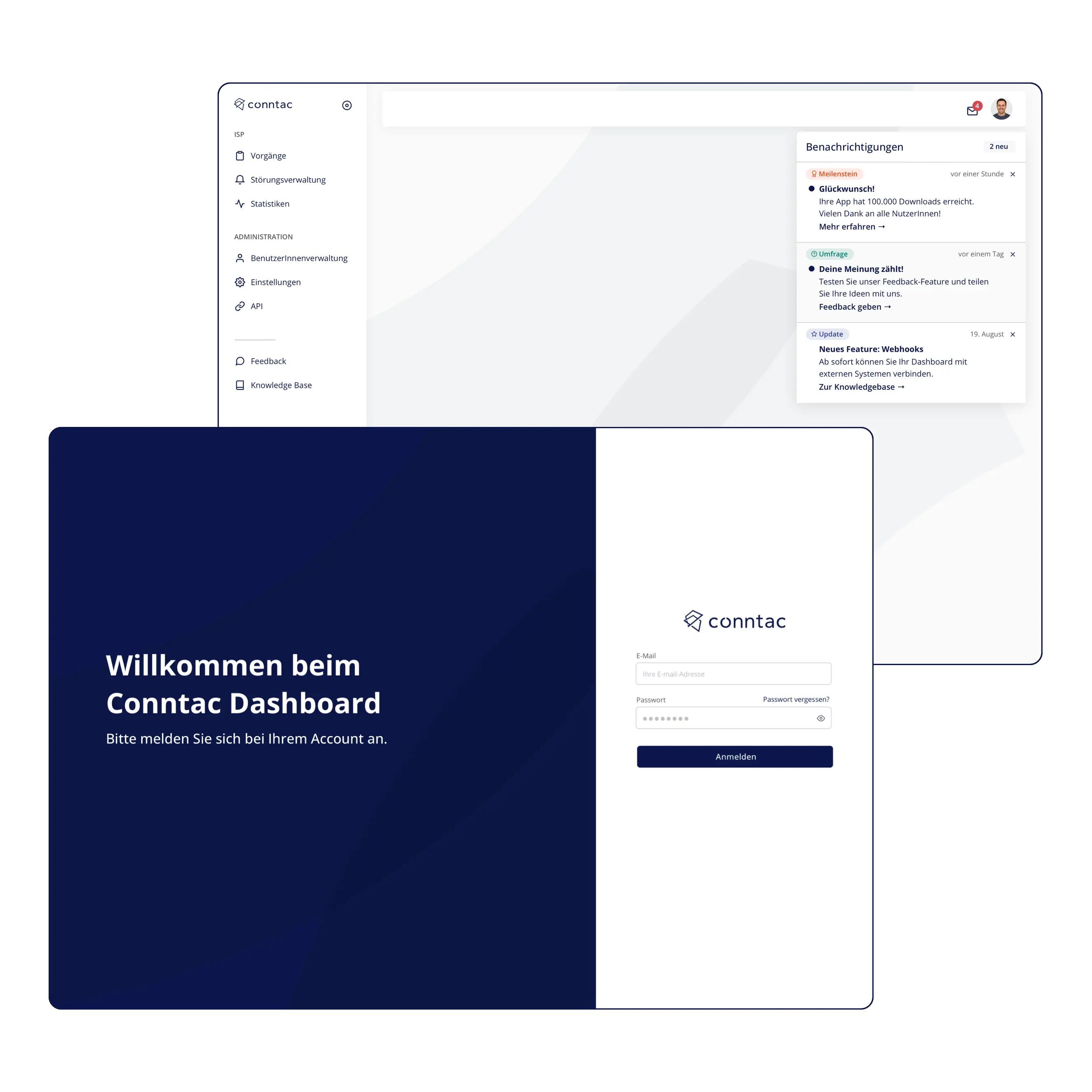 Mockups Conntac Dashboard