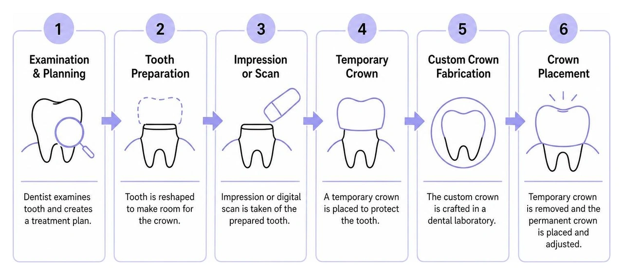 step by step dental crown placement procedure step by step dental crown placement procedure