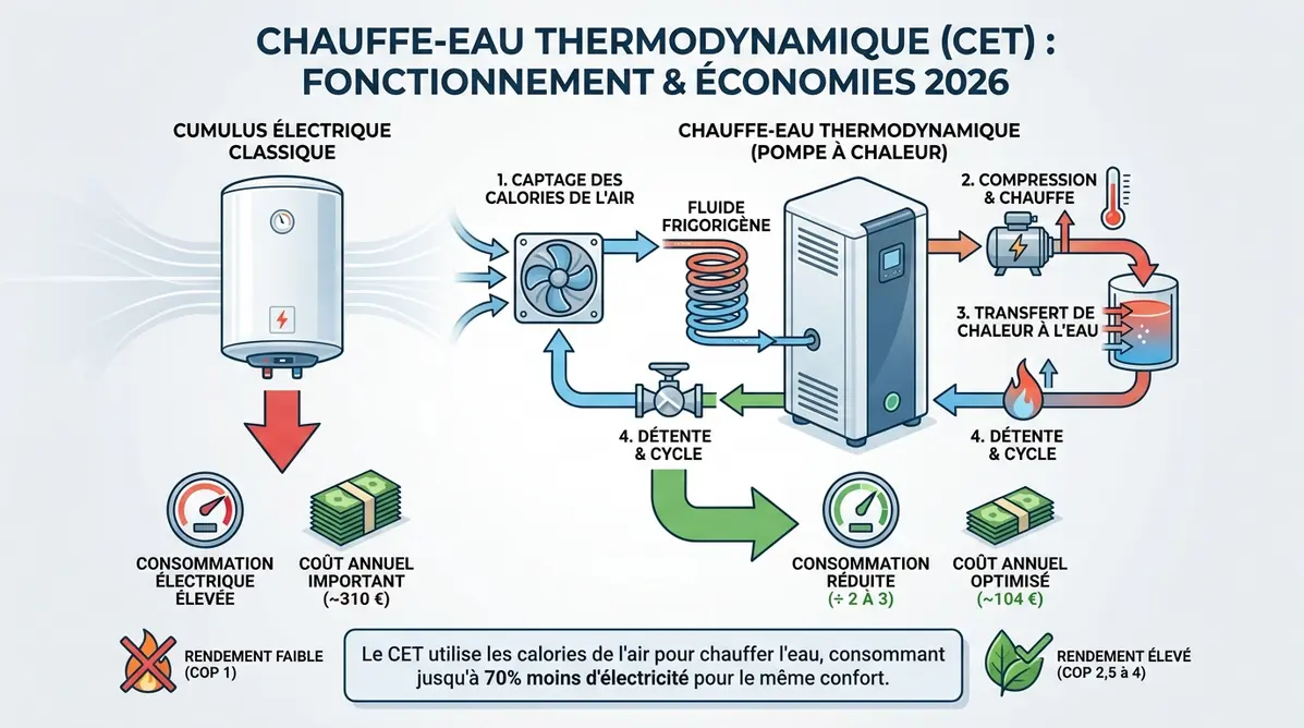 Schéma chauffe-eau thermodynamique prix