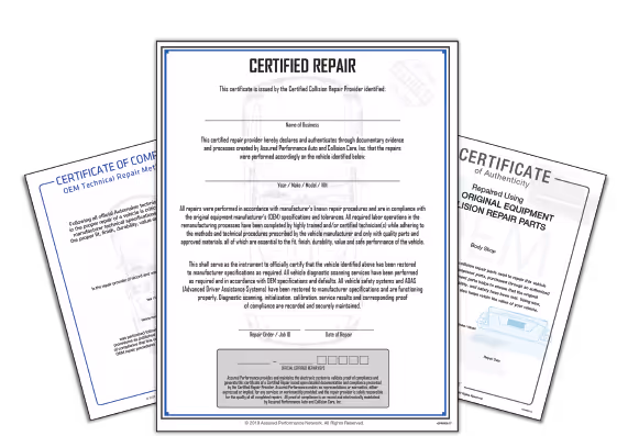 Certified Repair Certification