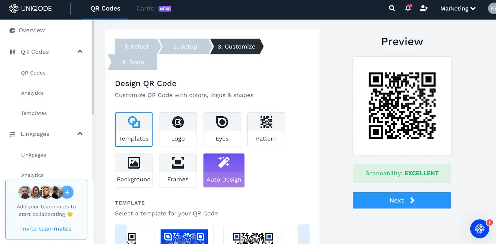 Customize QR Code Design For Vcard QR Code