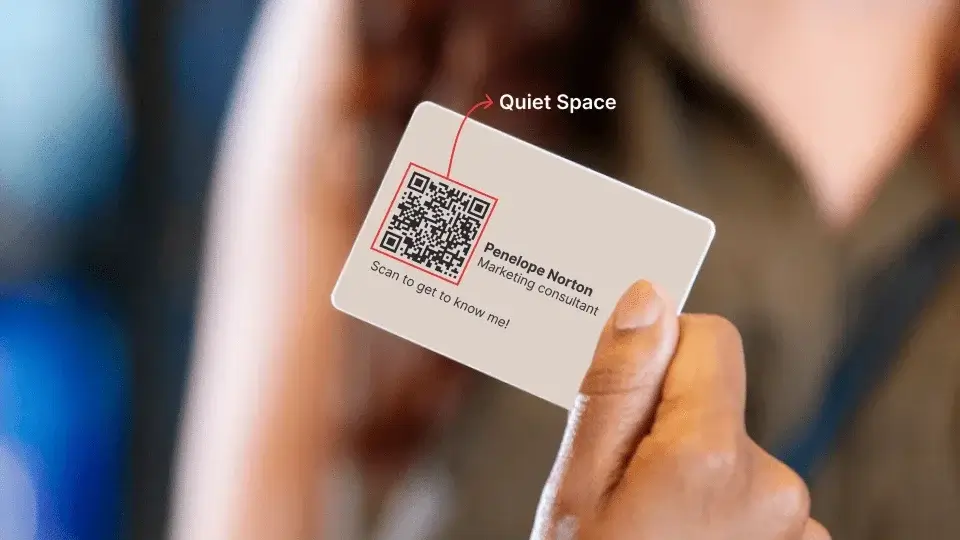 A vCard QR Code idea on a business card