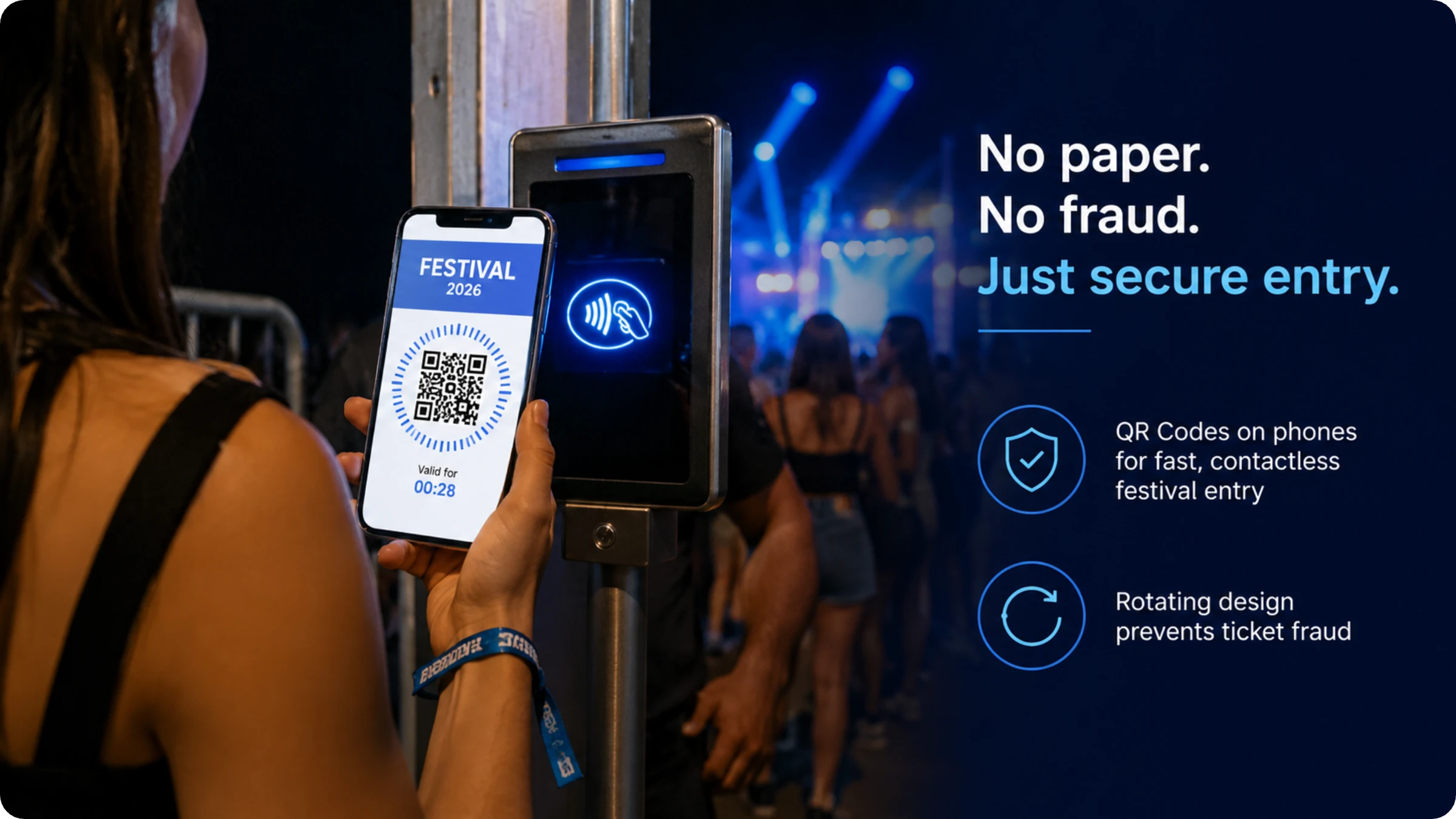 event QR Codes at music festivals