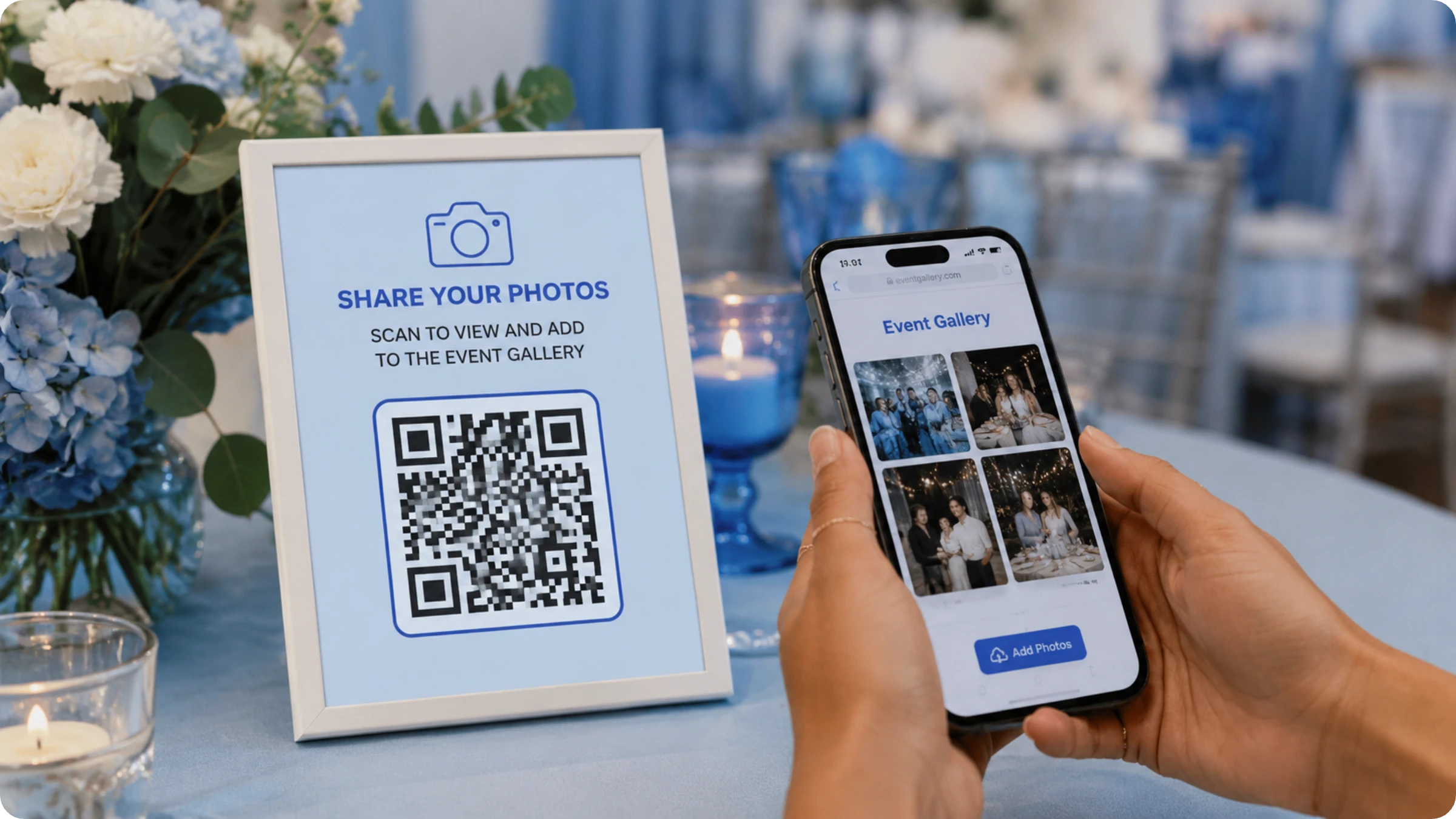 share images at events with a QR Code