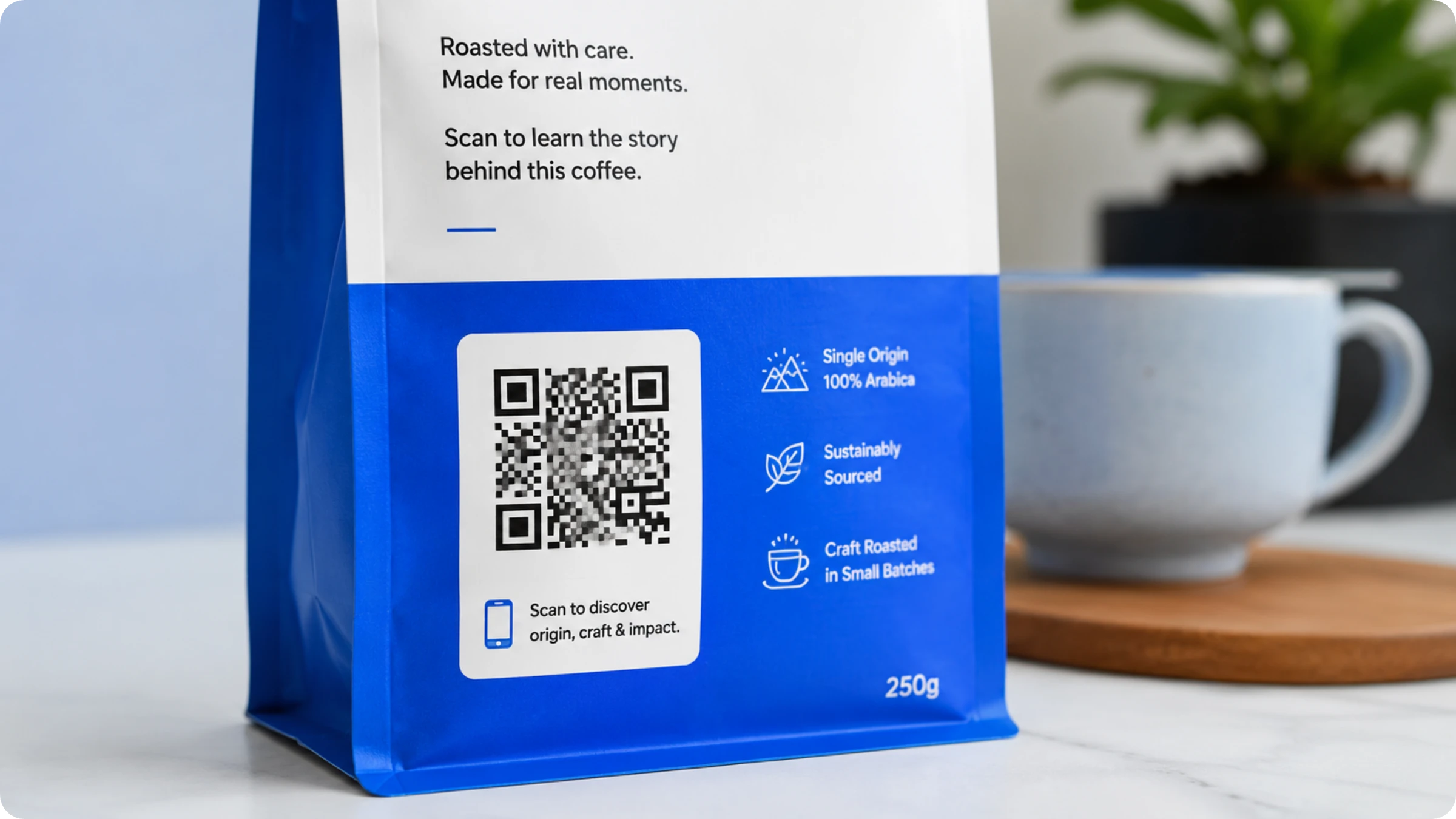 QR Code on product packaging