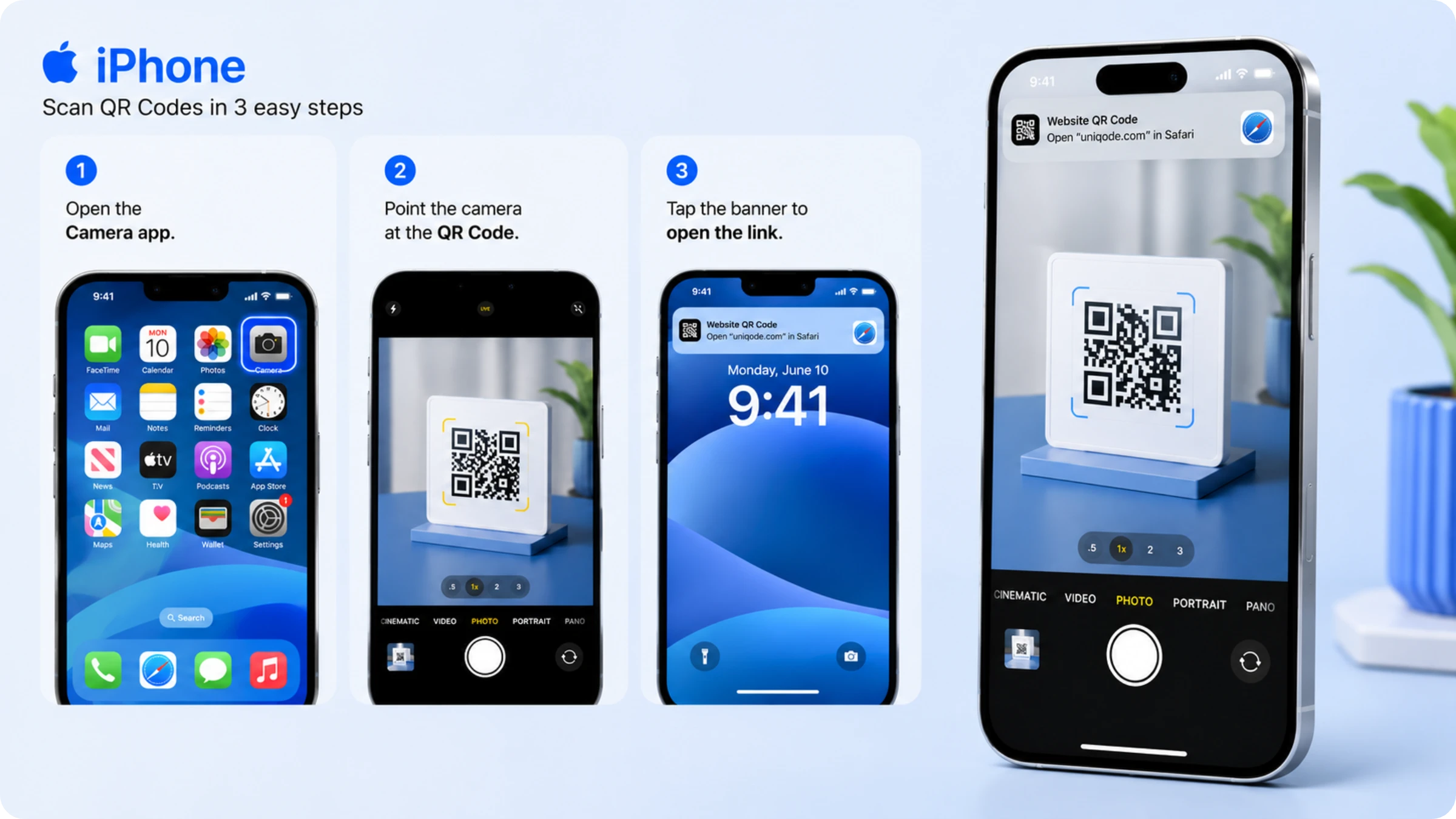 how to scan a QR Code on an iPhone
