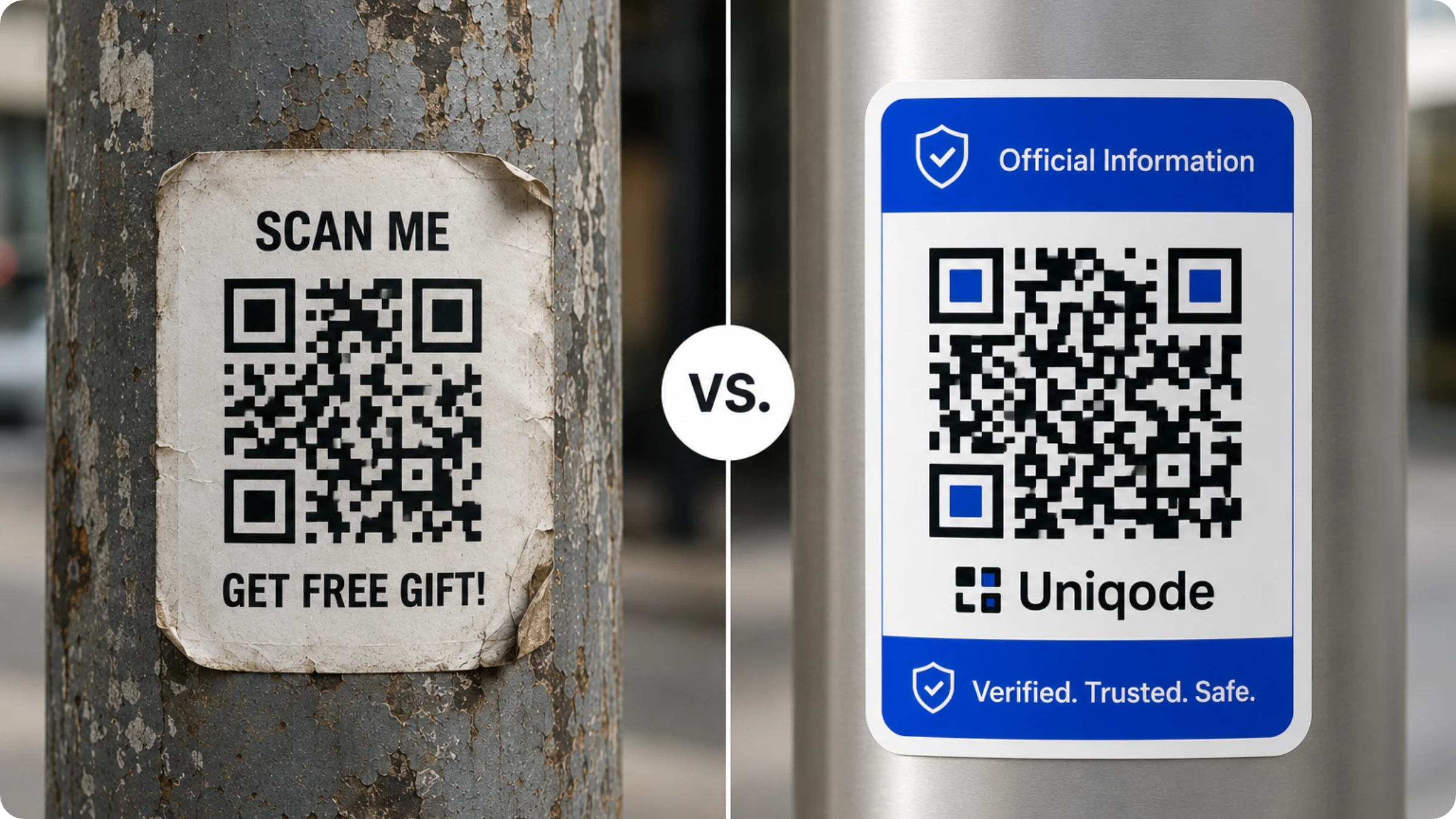 branded vs unbranded QR Code