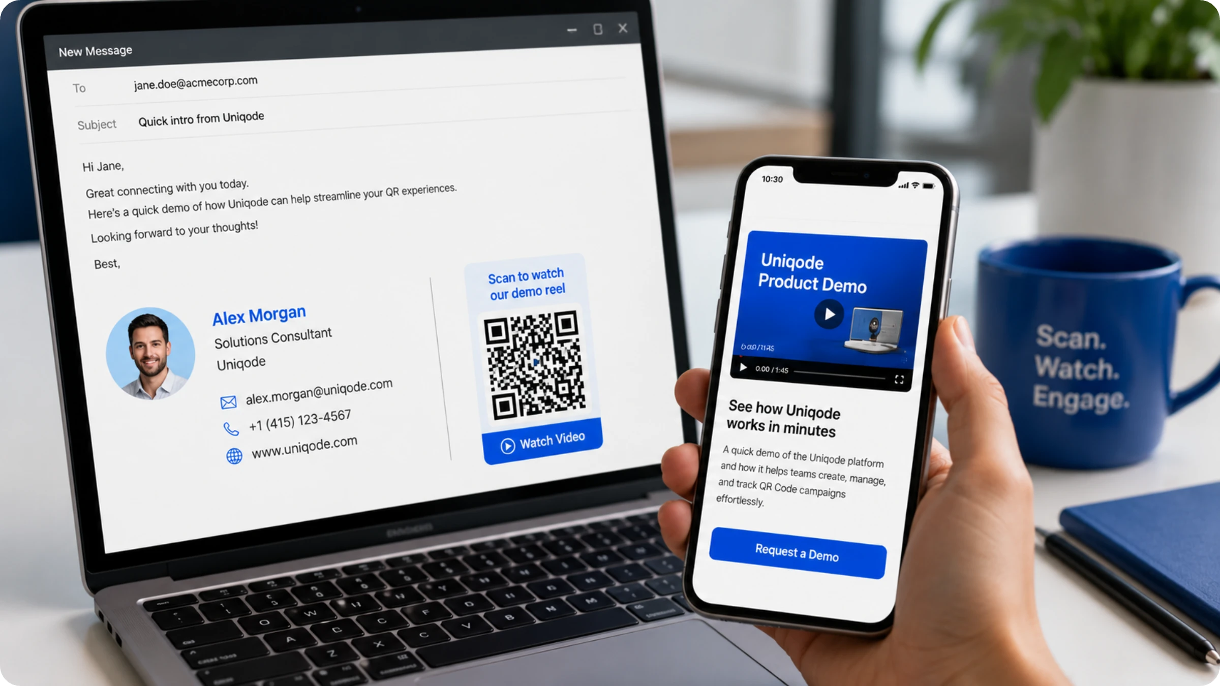 QR Codes on email signatures