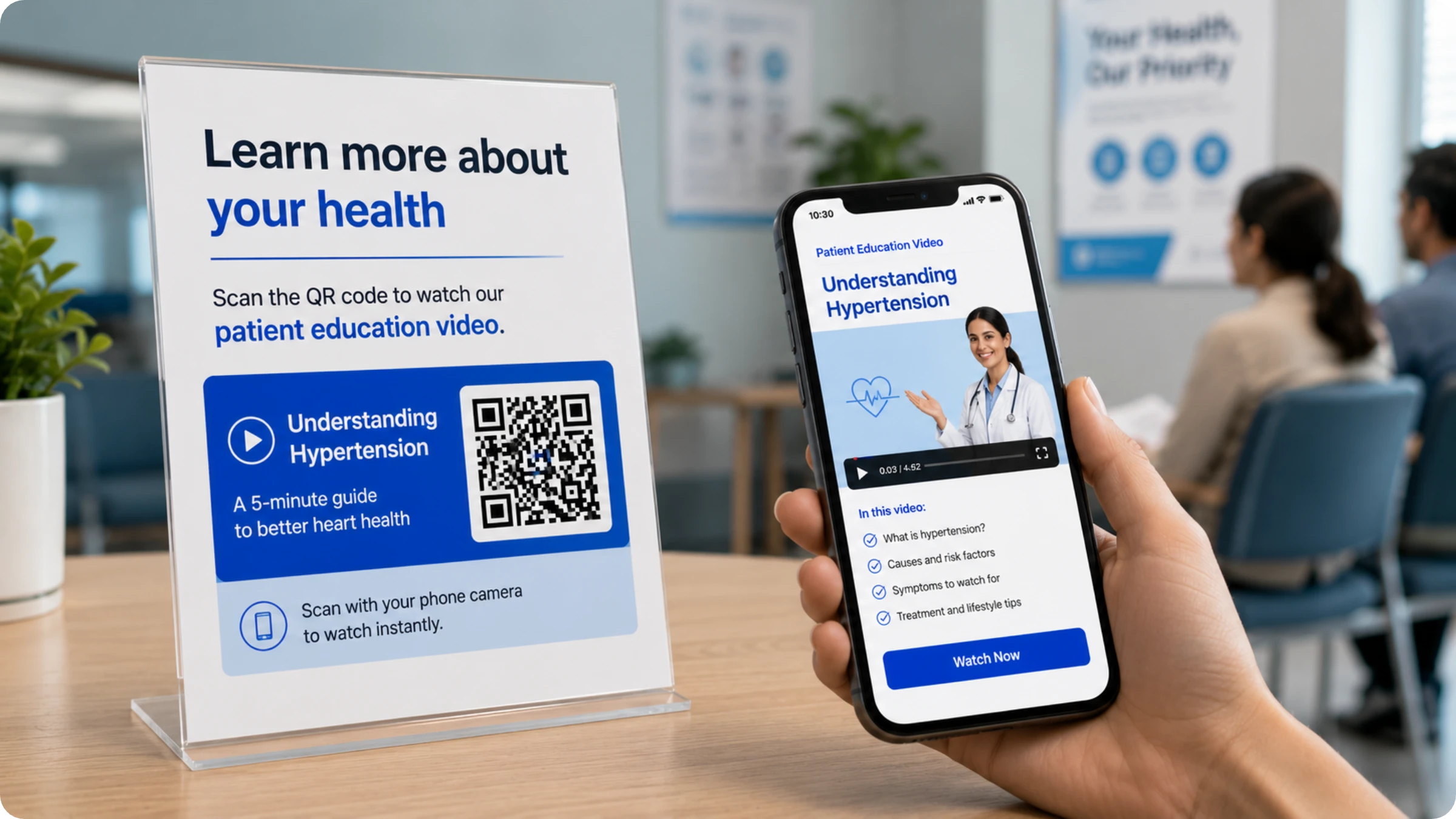 youtube QR Code to access healthcare information
