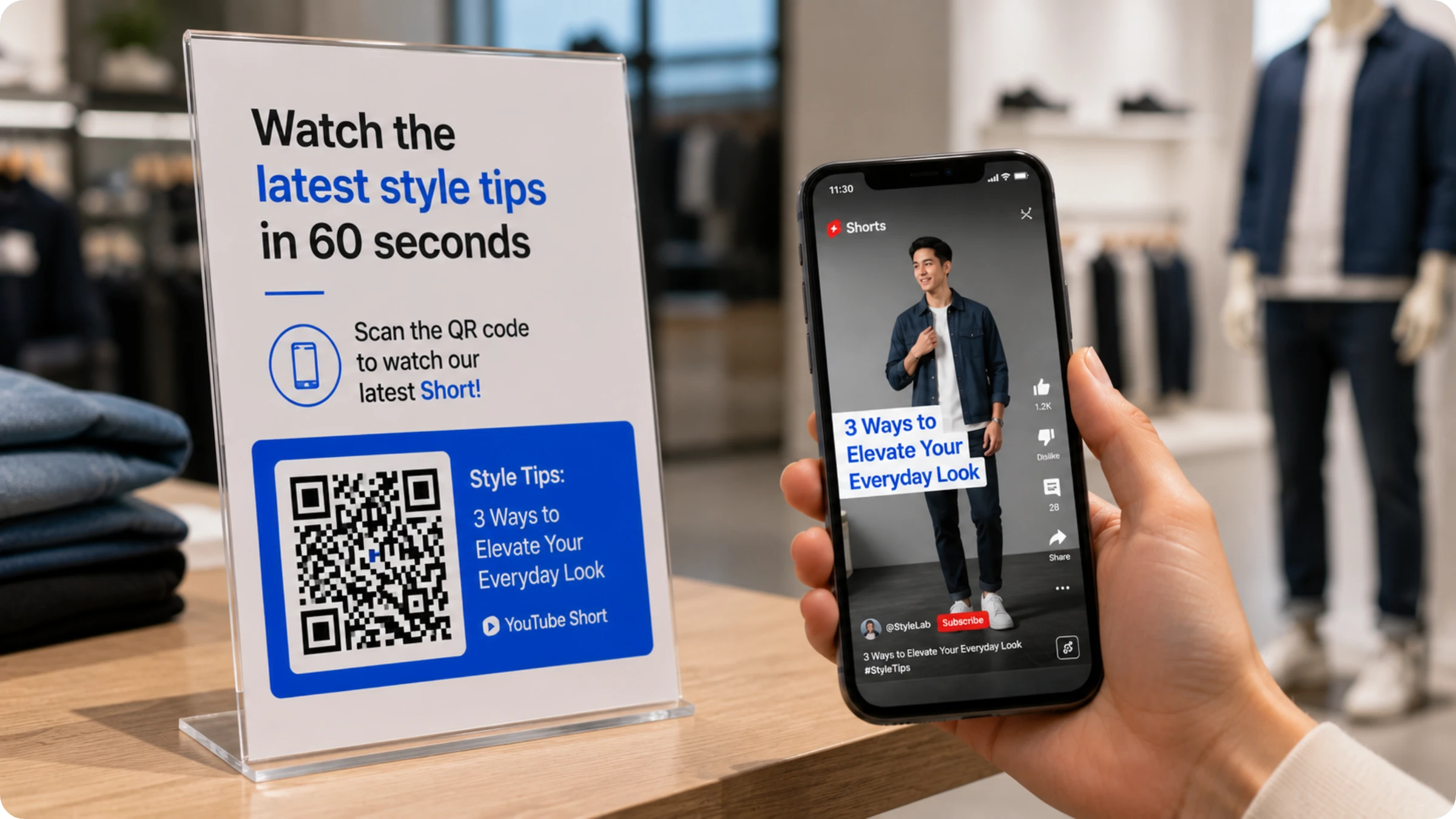 youtube shorts QR Code