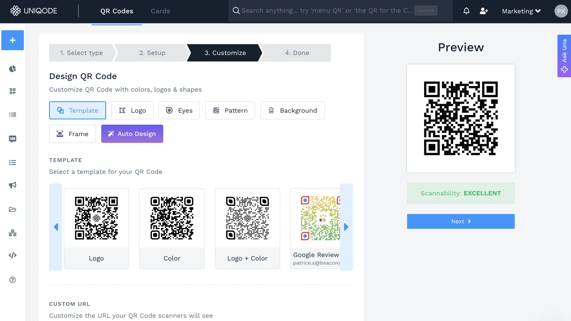 customize QR Code