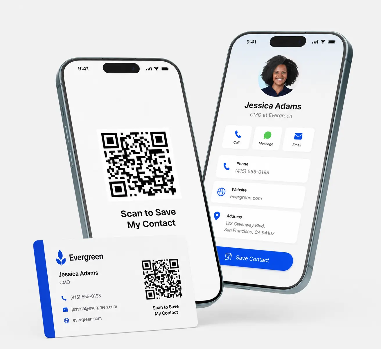 what is a vCard QR Code