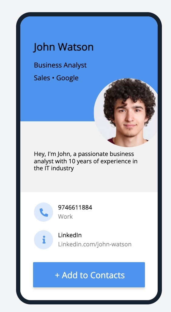 dynamic vCard