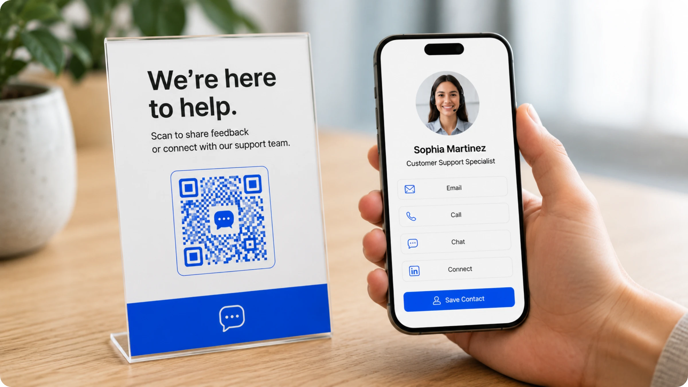 email QR Code for customer support and feedback