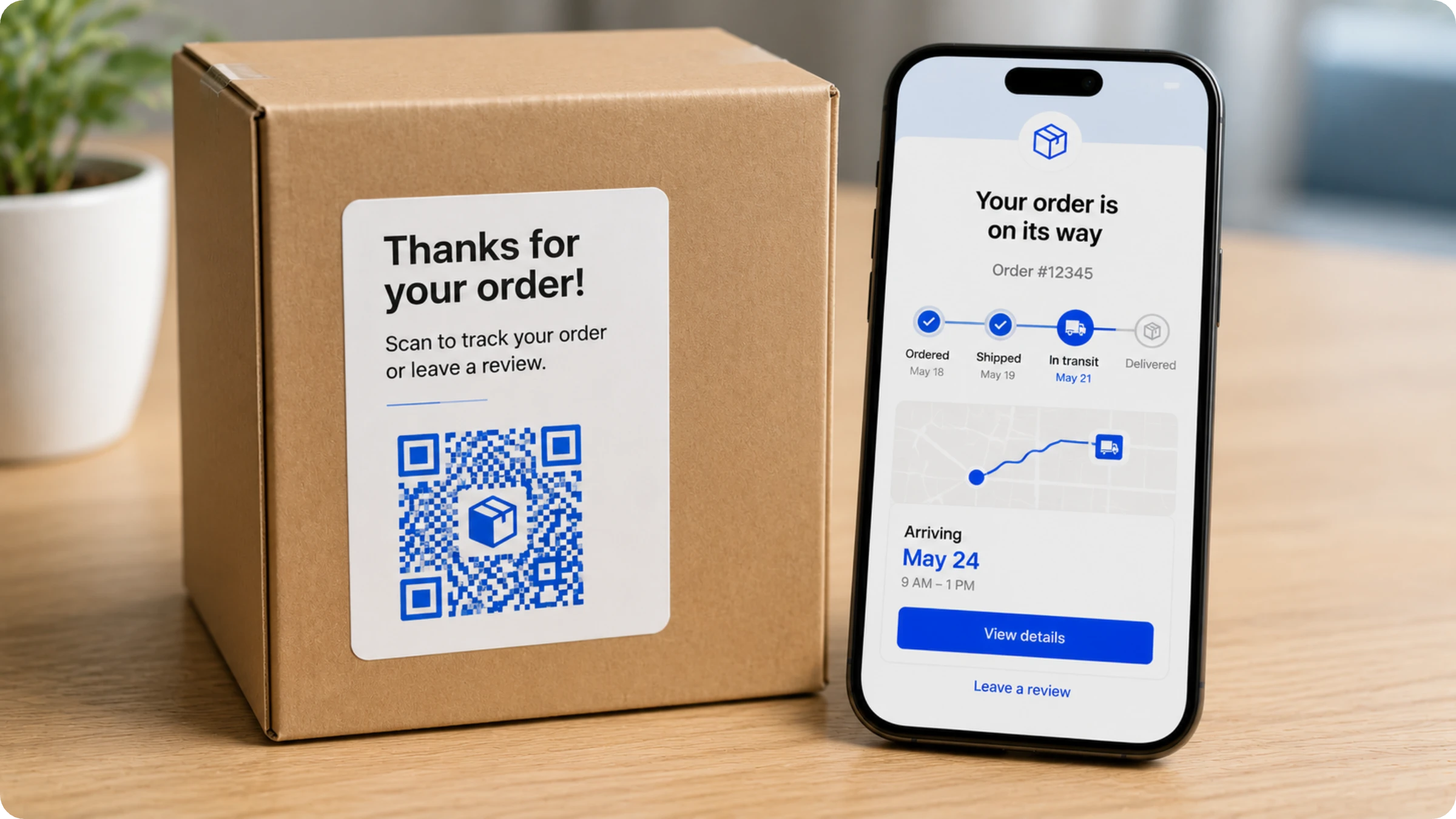 using email QR Code for order confirmations